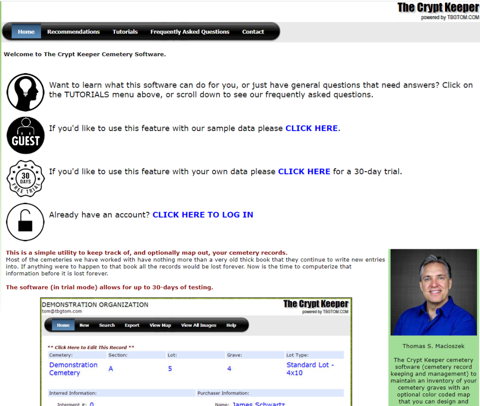 screenshot of The Crypt Keeper